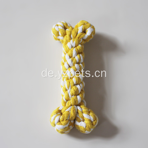Strapazierfähiges Haustier-Kauspielzeug aus Baumwolle mit geknoteten Enden